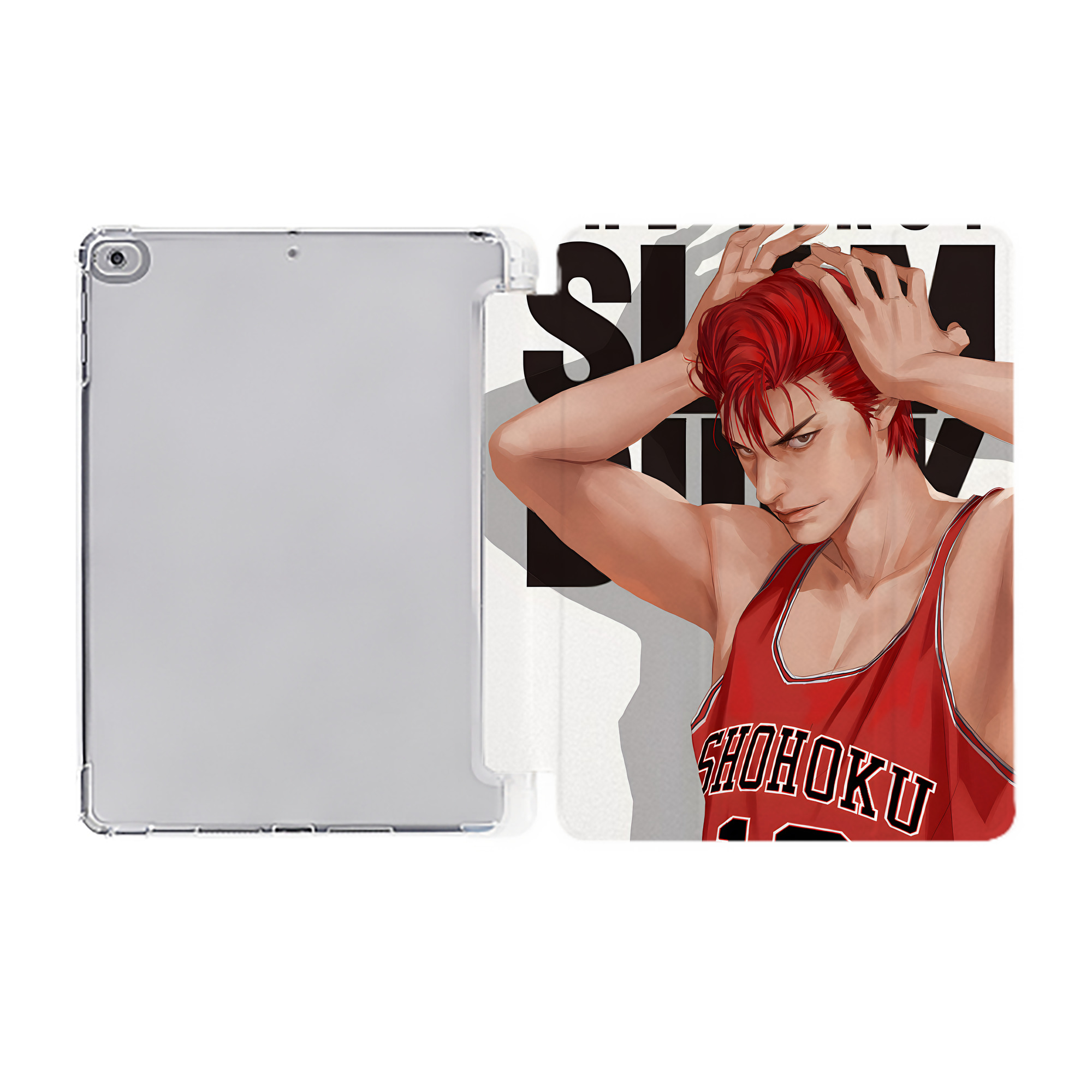 （画像用） SLAM DUNK／スラムダンク IPad ケース ペン収納付き 三つ折りスタンド PUレザー×シリコン 対応機種9.5/10.5/10.9インチ